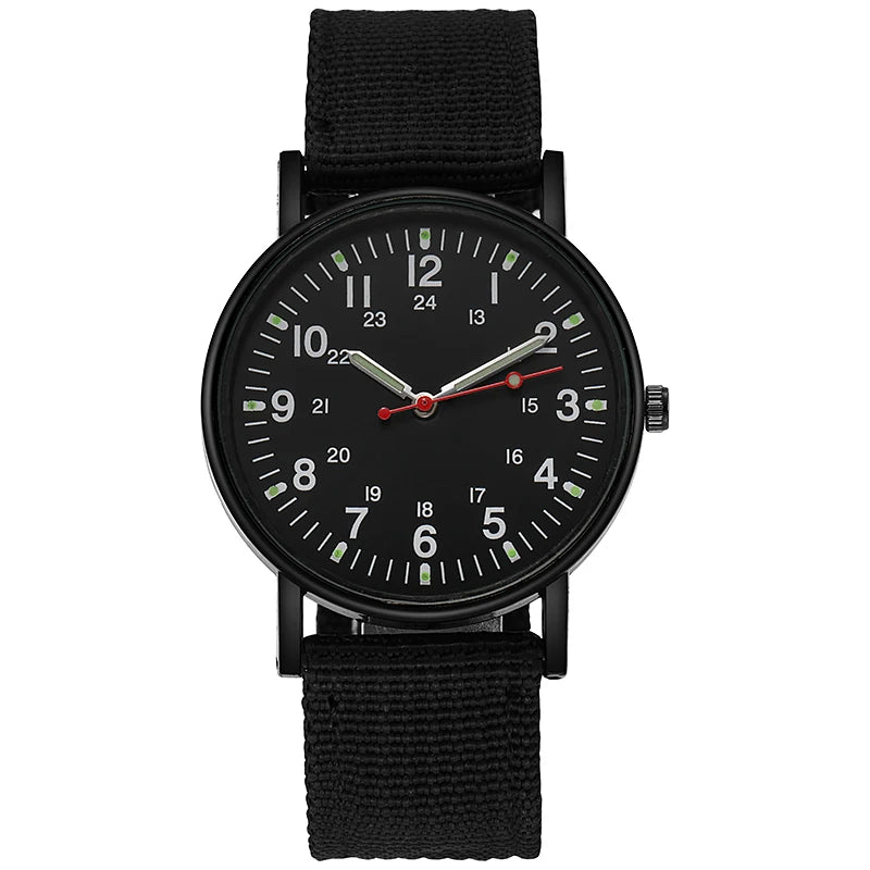 Luminous Men Military Watch Simple Nylon Band Male Army Wrist Watch